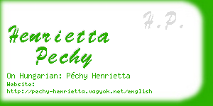 henrietta pechy business card